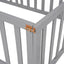 Twin Size Wood Daybed Frame with Fence - Gray