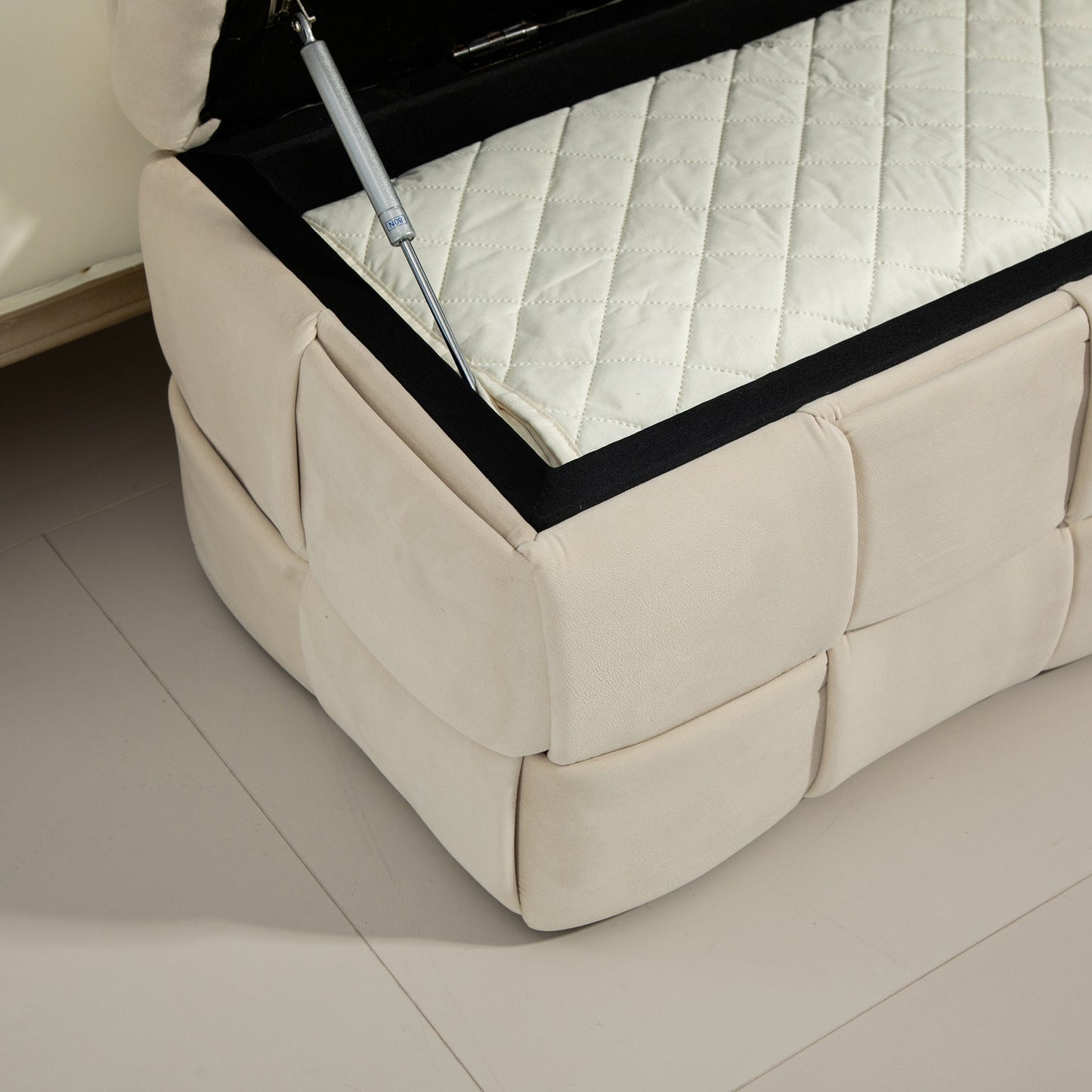 Ottomana de Almacenamiento Tapizada COOLMOR - Beige