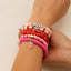 Colorful Bohemian Soft Ceramic Elastic LOVE Bead Bracelet