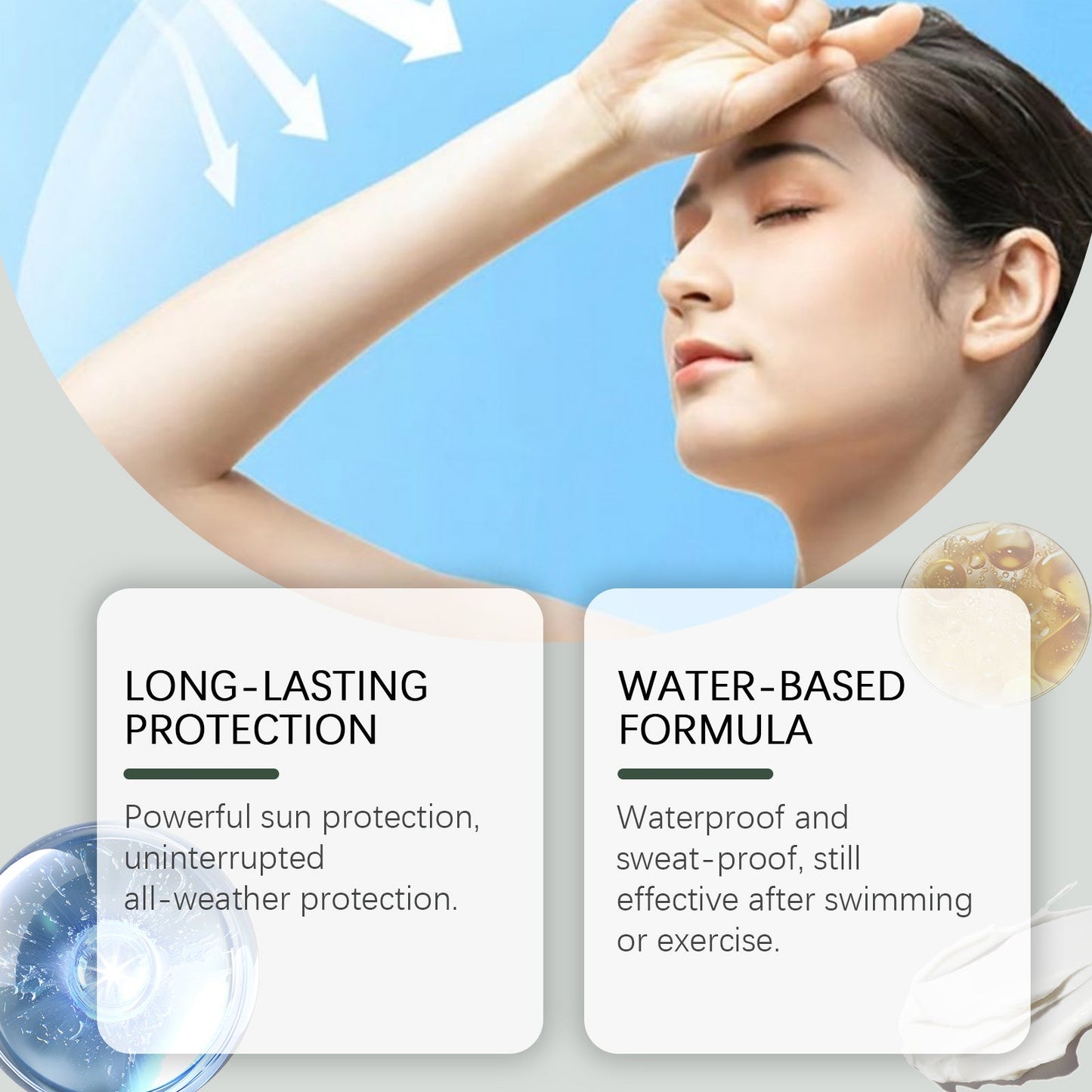 Crème protectrice hydratante pour le rafraîchissement de la peau