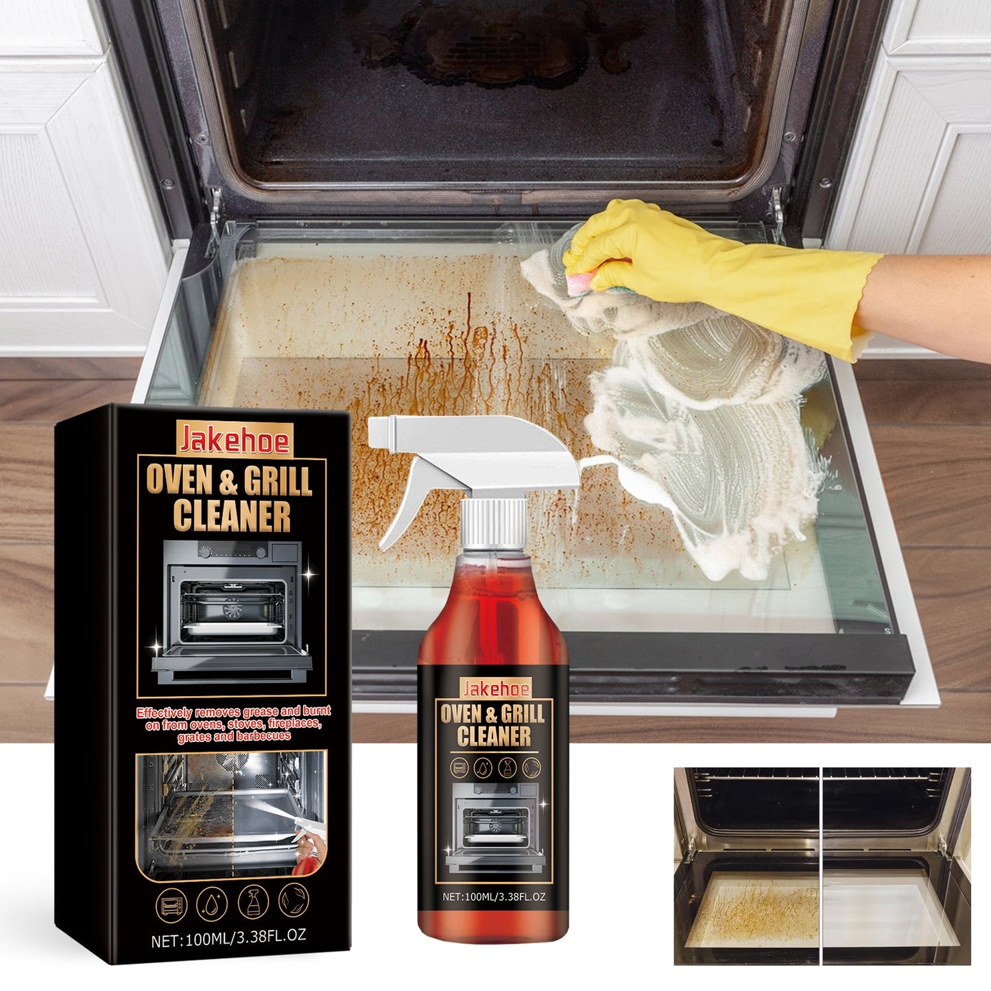 Oven & Grill Cleaner, Oven Grill Special Decontamination, Deodorization, Odor, Odor And Oil Remover - Korvel