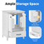 24" Bathroom Vanity with Sink, Bathroom Vanity Cabinet with One Drawer and Doors, Solid Wood and MDF, White - Korvel