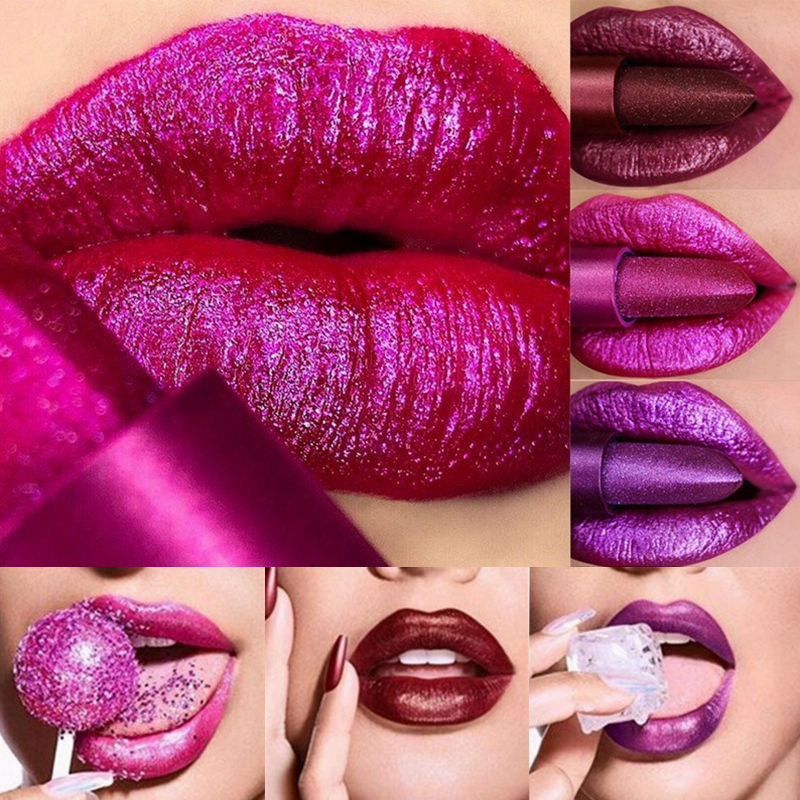 Fit Colors Metallic Non-Stick Cup Lip Gloss Pearlescent Diamond Lip Polarized Lip Glaze Liquid Lipstick - Korvel