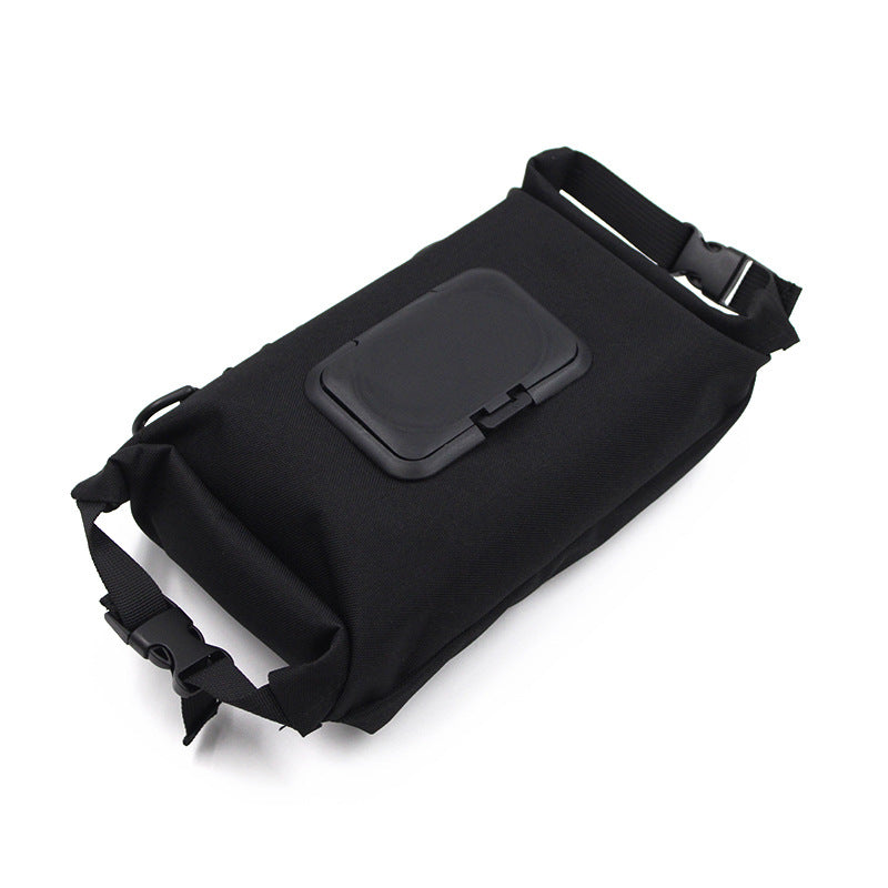 Outdoor camping wet tissue paper box camouflage waterproof canvas tissue bag square hand-held tissue storage bag - Korvel