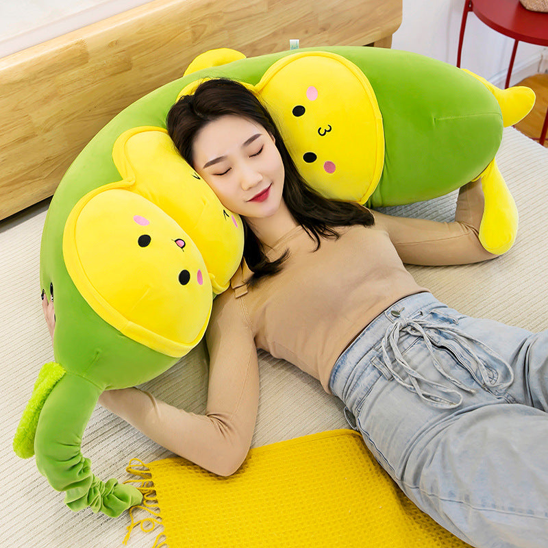 Pea Pillow Plush Toy Long Sleep Doll Caterpillar Grabber Doll - Korvel