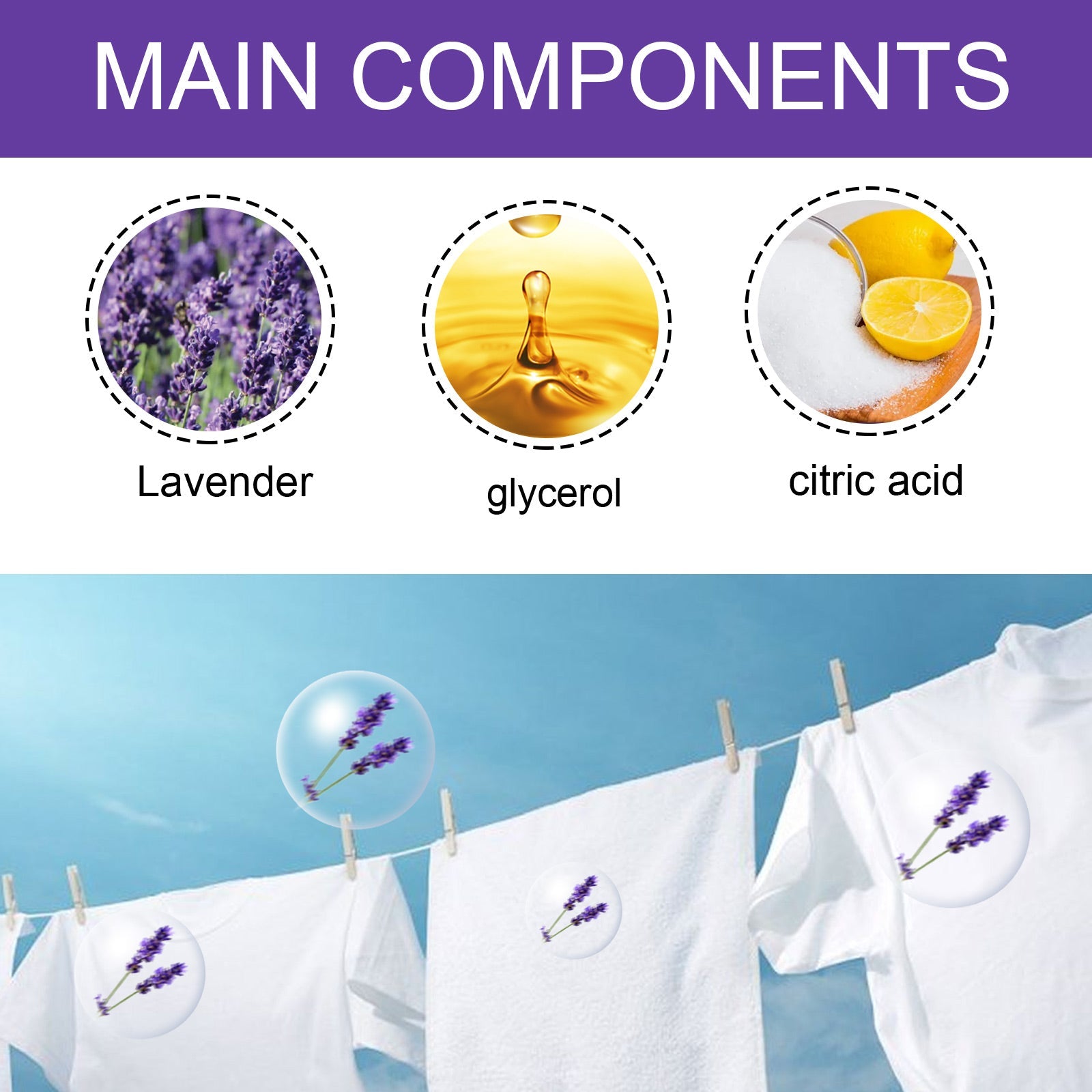 Lavender Laundry Perfume Beads, Laundry Decontamination Protective Clothing Soft Lasting Fragrance Beads - Korvel