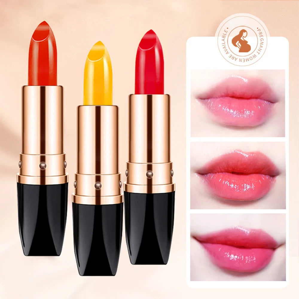 3pcs Color-Changing Lipstick Set - Moisturizing & Waterproof