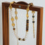 Versatile Light Luxury Titanium Steel Freshwater Pearl Tiger Eye Stone Pig Nose Chain Necklace Jewelry for Women - Korvel