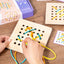 Montessori Early Education Children's Double Battle Pattern Rope Wearing Game Exercise Baby's Hand Eye Coordination Toy - Korvel