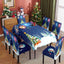 Christmas printed tablecloth, chair cover, waterproof, oil resistant, festive decoration, dining table cloth, chair cover, universal household use - Korvel