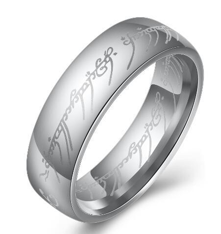 Bague en acier inoxydable avec police arabe personnalisée
