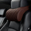 Memory Foam Car Headrest Pillow Leather Embroidered Seat Supports Sets Back Cushion Adjustment Auto Neck Rest Lumbar Pillows - Korvel