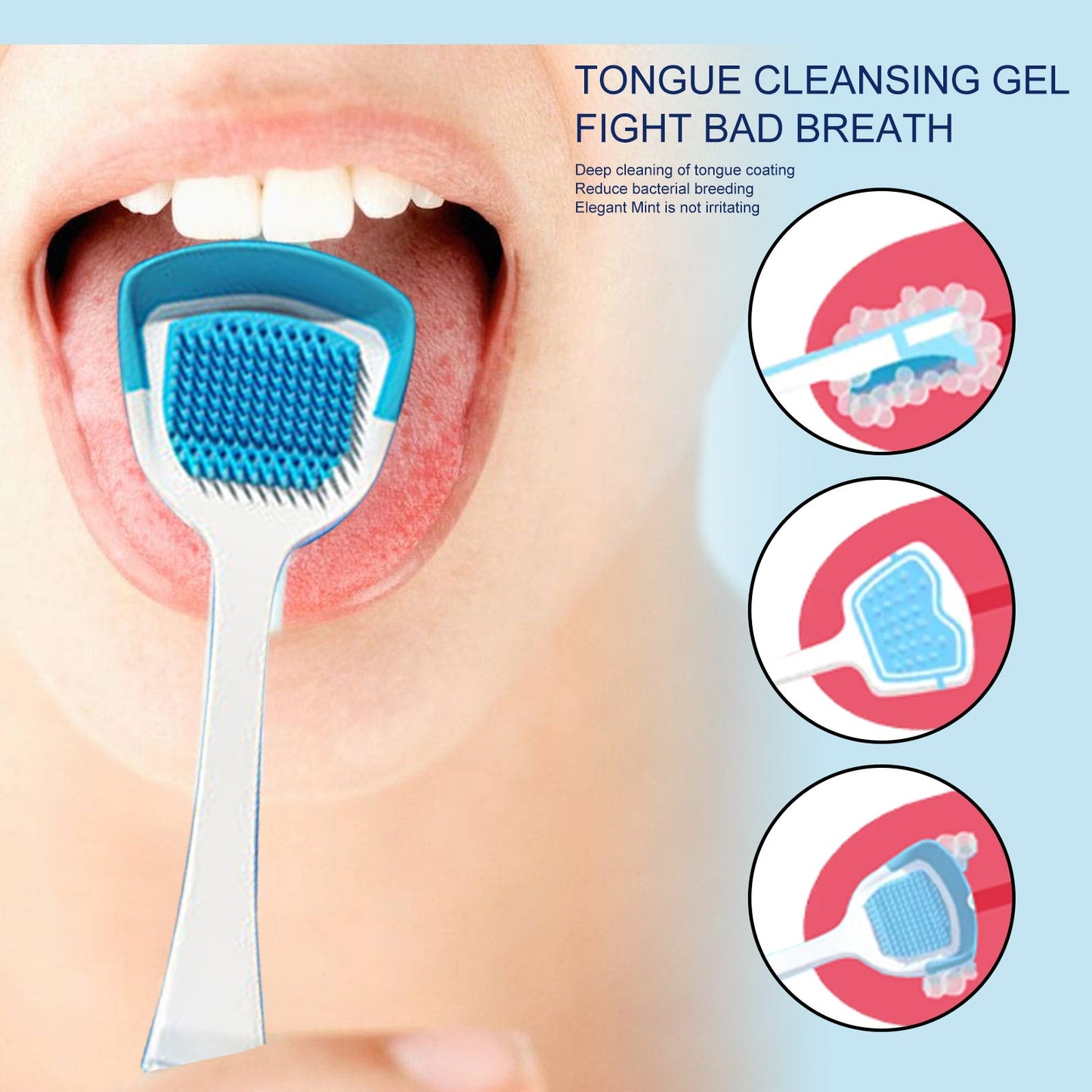 Premium Tongue Coating Cleansing Gel with Brush