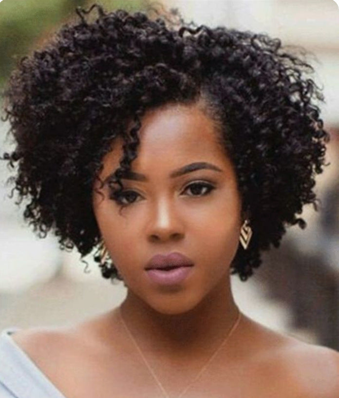 New African small curly wig female short curly hair partial full top chemical fiber headgear wigs - Korvel