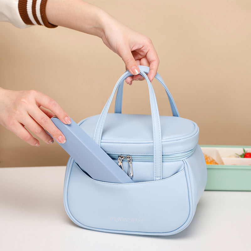 Mini fashion office PU high seal waterproof lunch box bag insulation lunch bag - Korvel
