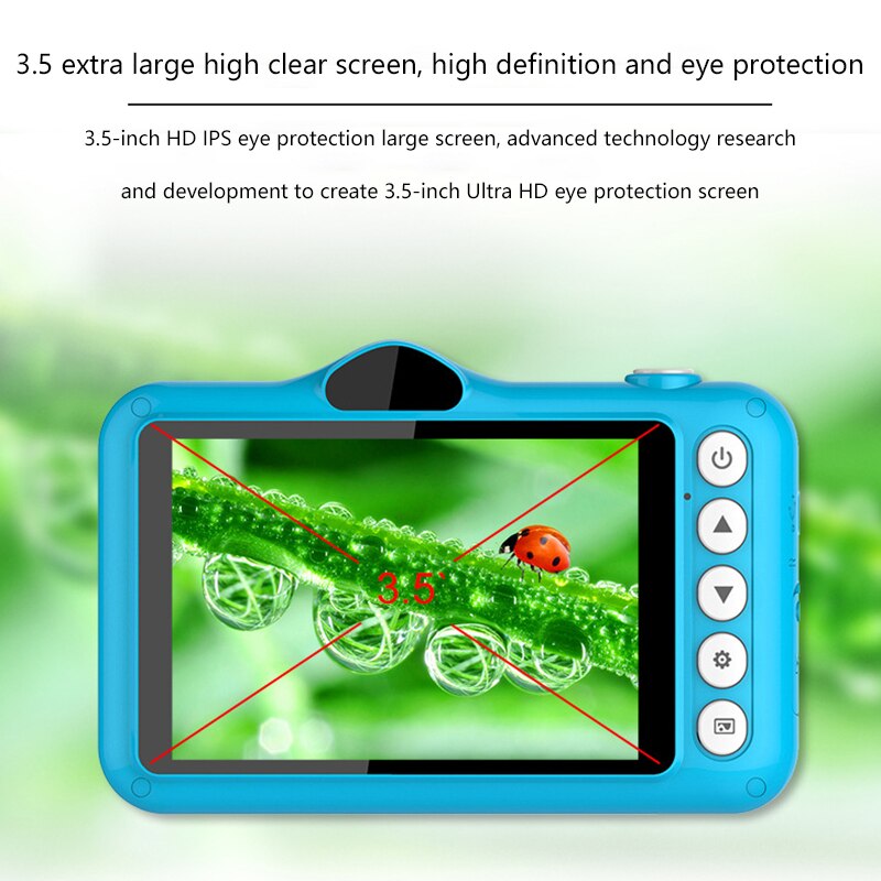 Child Camera Digital Camera 3.5 inch Cute Cartoon Camera Toys Children Birthday Gift 12MP 1080P Photo Video Camera For Kids - Korvel