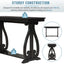48-Inch Rustic Vintage Console Table --- Farmhouse Style Entryway Table with Open Shelf and Sturdy Construction (Black) - Korvel