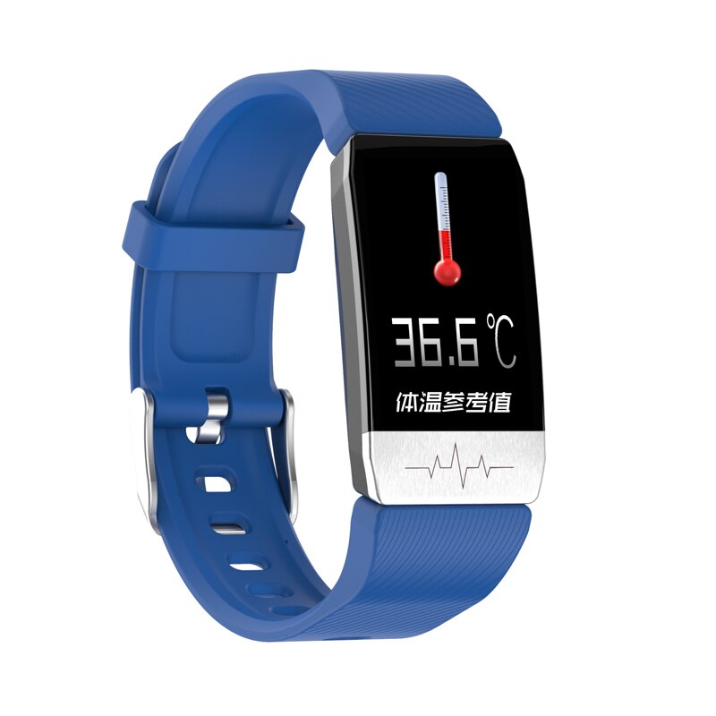 T1 Smart Watch Band With Temperature Immune Measure ECG Heart Rate Blood Pressure Monitor Weather Forecast Drinking Remind - Korvel
