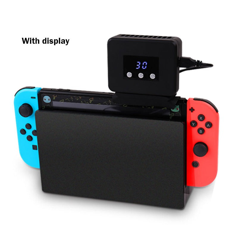 Suitable for switch host heatsink switch game console base with temperature display and cooling fan - Korvel