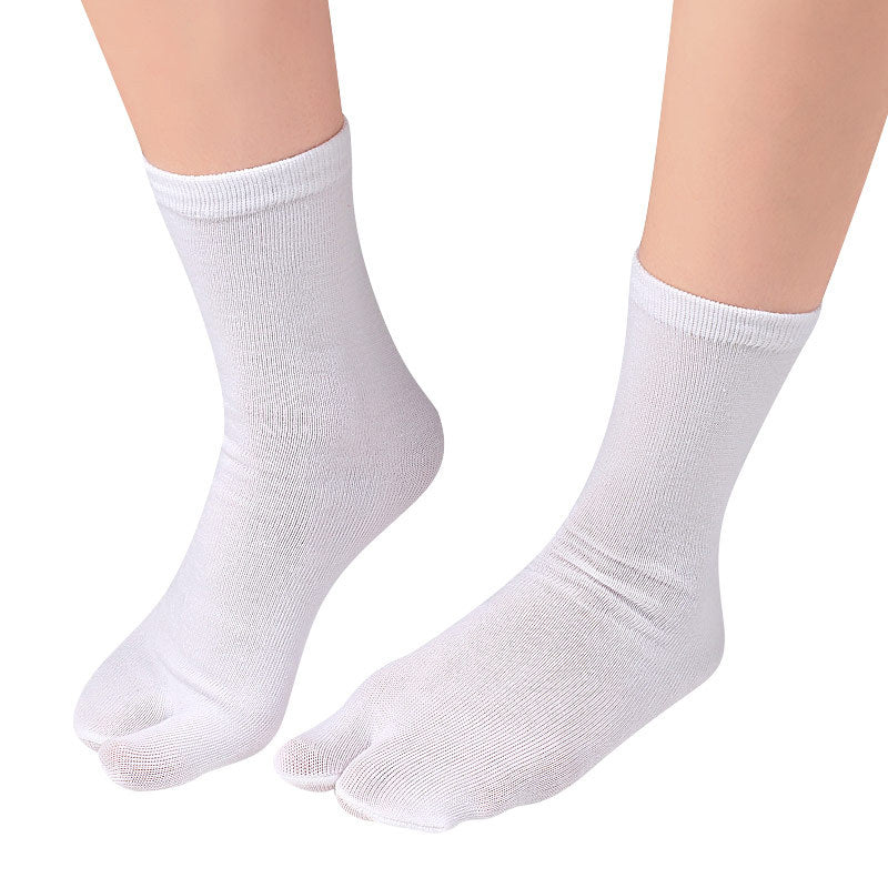 Men and Women Summer Fiber Two Finger Socks Black Kimono Flip Flop Sandal Split  Toe Socks New - Korvel