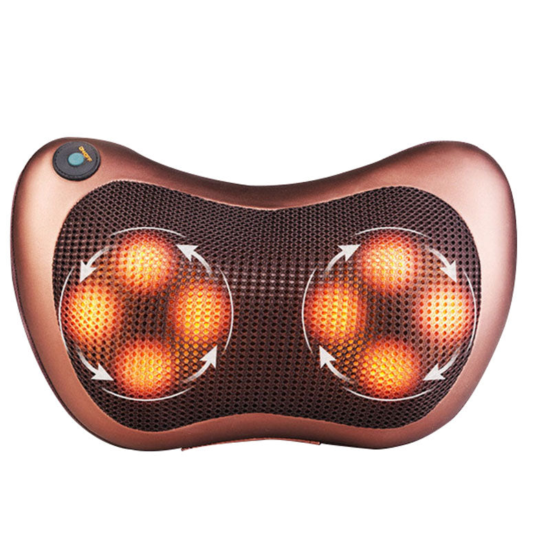 electric massage pillow Infrared Heating Kneading Neck Shoulder Back Car Chair Shiatsu Massager Mat Device - Korvel