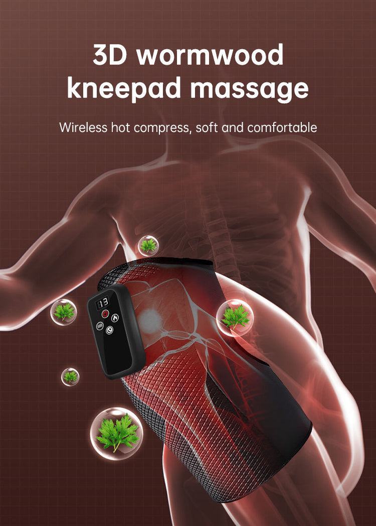 Electric heating knee massage instrument, vibration moxibustion, shoulder and elbow joint pain, hot compress knee massager for old cold legs - Korvel