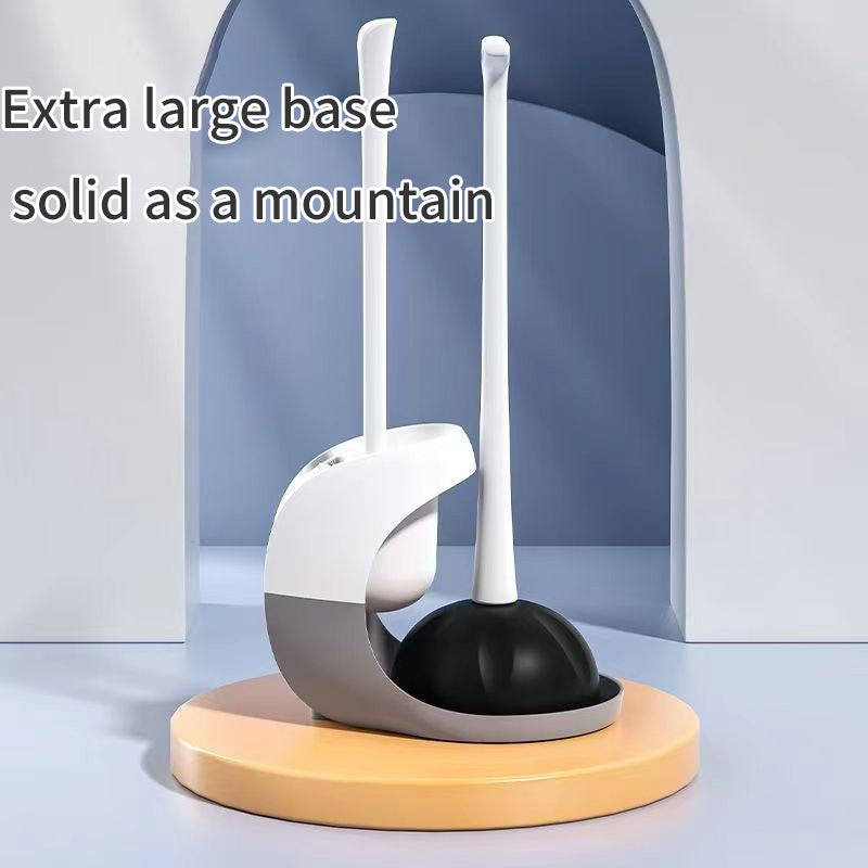 Brosse de Toilette Premium avec Sangle en Cuir et Base