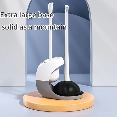 Premium Toilet Brush with Leather Strap and Base