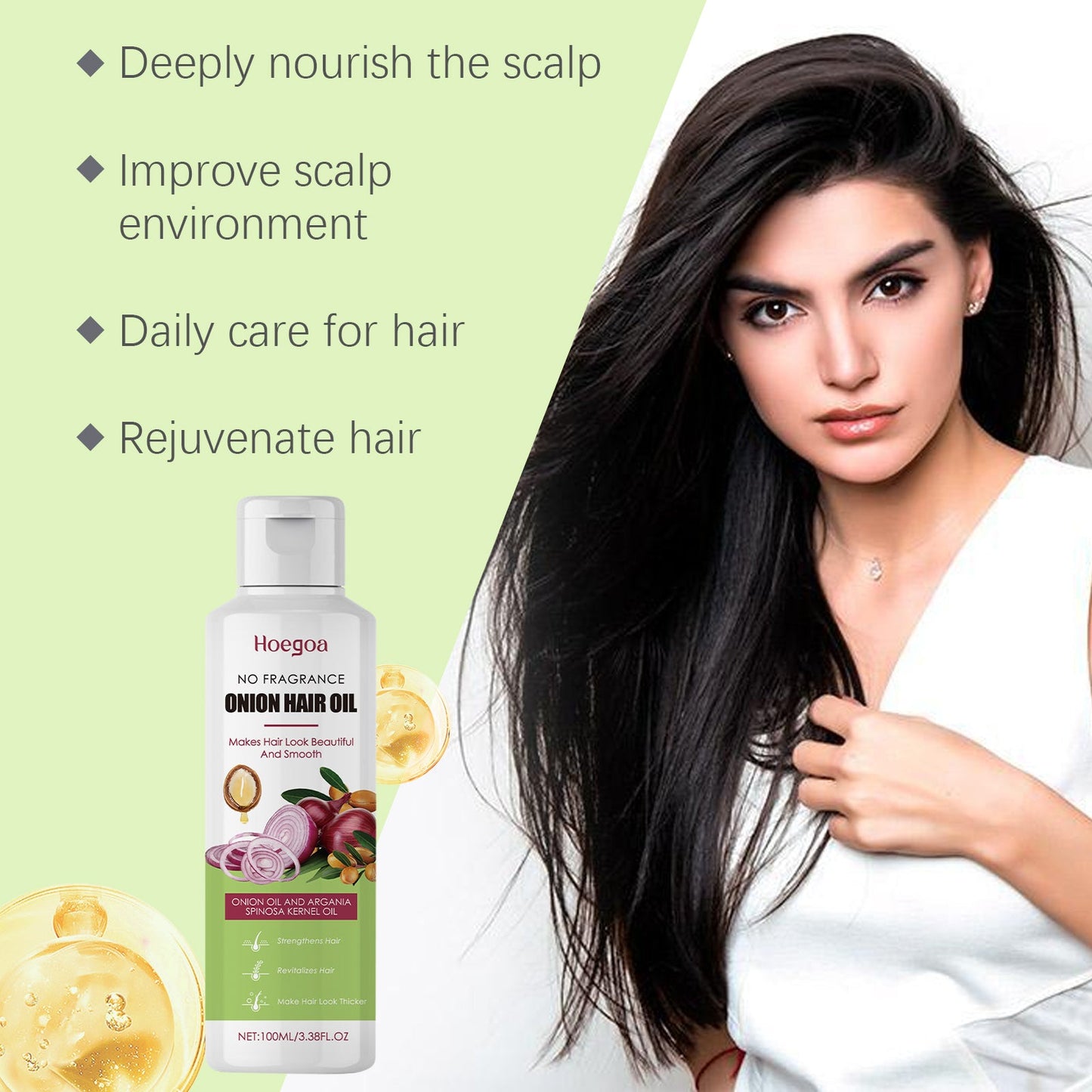 Traitement capillaire nourrissant à l'oignon et à l'huile d'argan