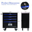 4 DRAWERS MULTIFUNCTIONAL TOOL CART WITH WHEELS-BLACK - Korvel