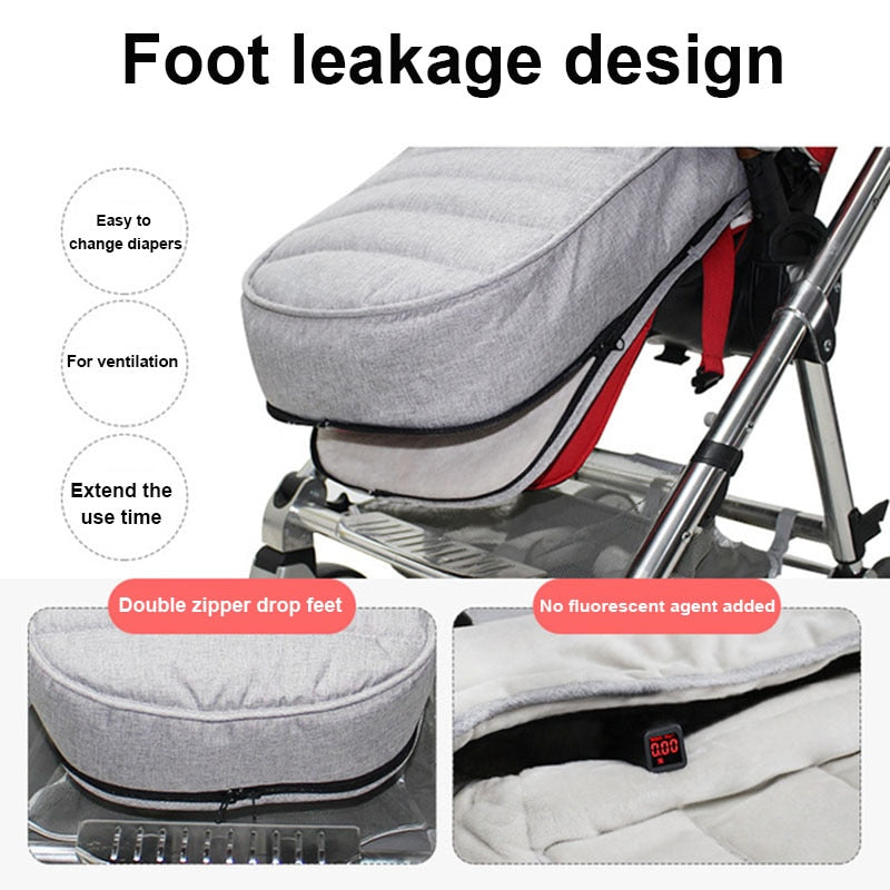 Winter Thick Sleeping Bags Warm Baby Sleepsack Envelope For Newborn Infant Windproof Stroller Cushion Footmuff  Pram - Korvel