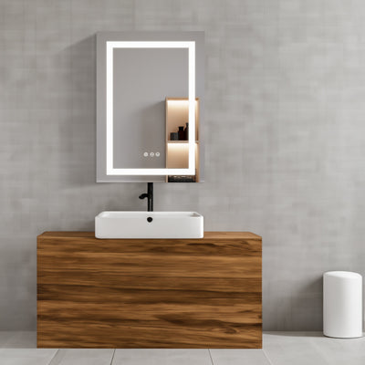 Miroir de Salle de Bain LED de 26x20 Pouces avec Interrupteur Tactile