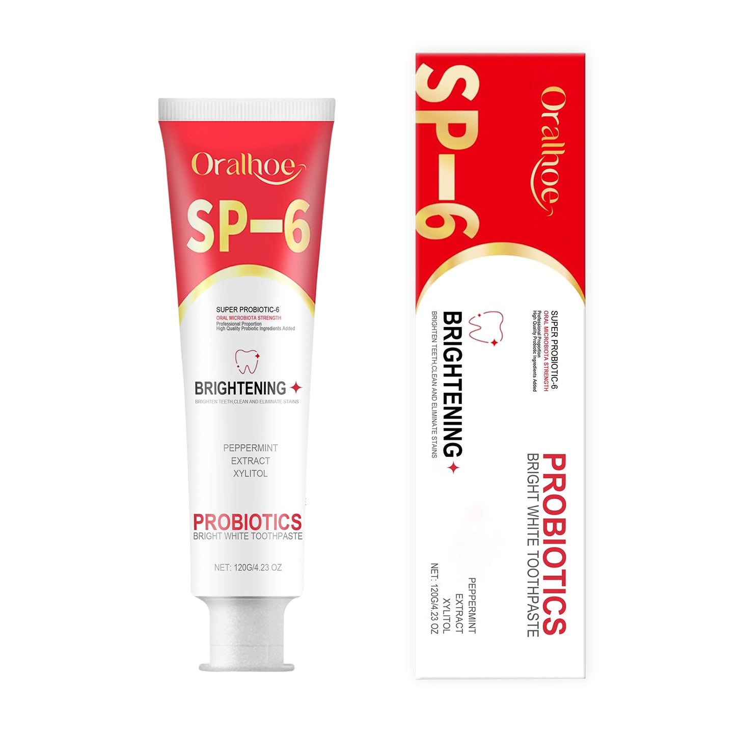 Dentifrice éclaircissant probiotique pour les soins bucco-dentaires