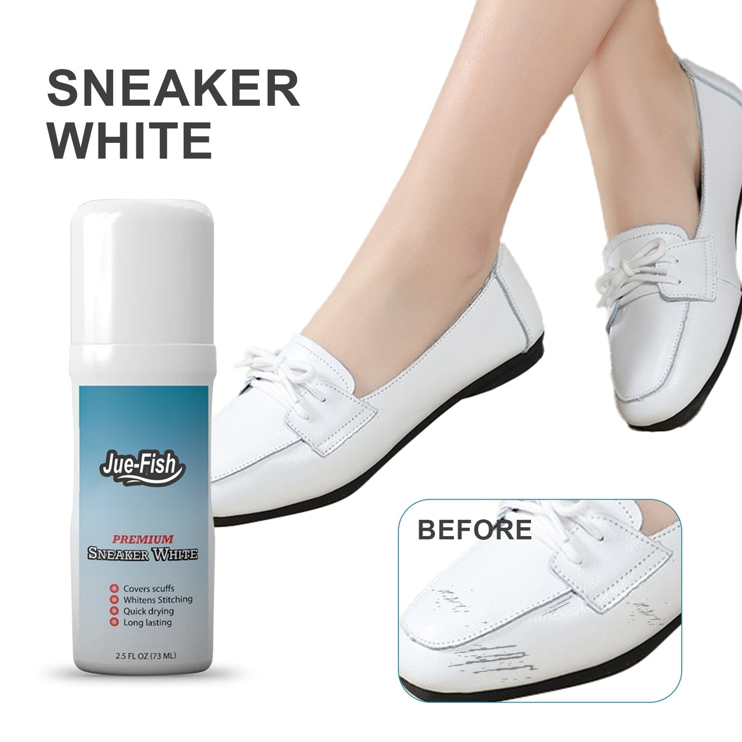 Shoe Brightening Cleaner, Remove Yellow Edge Decontamination Cleaning Whitening Small White Shoes Cleaning Shoeshine Agent - Korvel