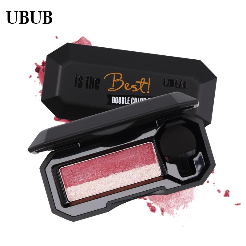 UBUB Professional Double Colors Shimmer Smoky Eyeshadow Shiny High Pigments Waterproof Long Lasting Nude Eye Shadow Palette - Korvel
