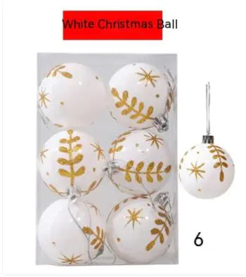 Vibrant Glitter Christmas Balls - Set of 6
