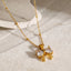 Collier en Zircon en Plaqué Or avec Nœud Élégant