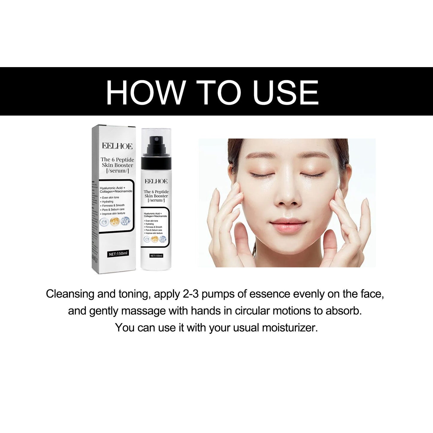Nicotinamide Hyaluronic Acid Essence Hydrating And Moisturizing Face Brightening, Firming And Moisturizing Skin Whitening Essence - Korvel
