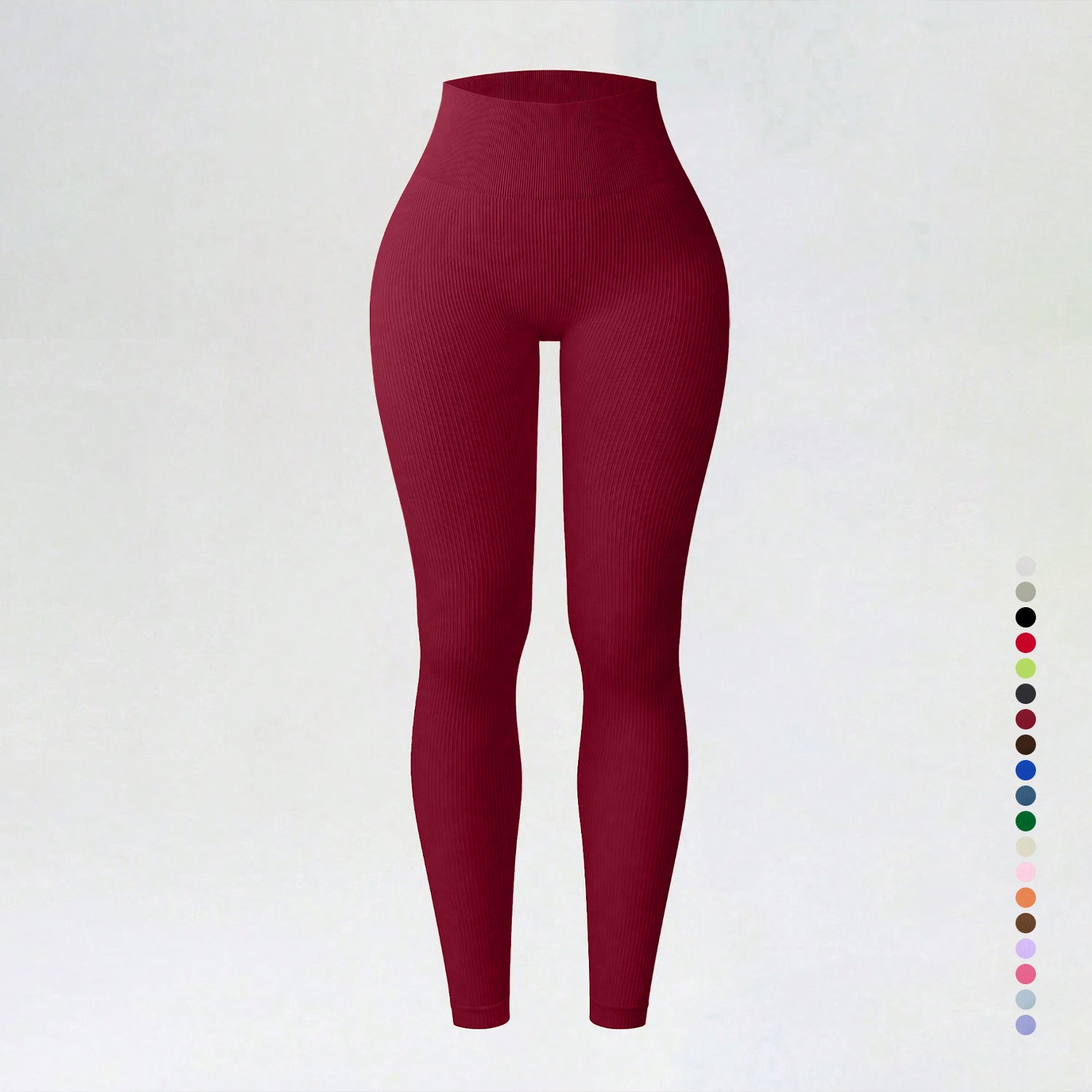 Threaded autumn and winter yoga pants seamless fitness pants high waisted sports yoga clothes leggings - Korvel