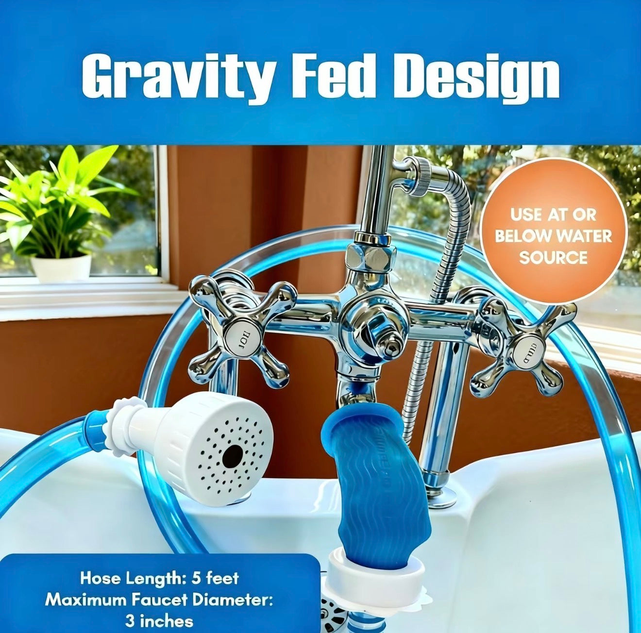 AquaPet Tub Sprayer for Effortless Bathing