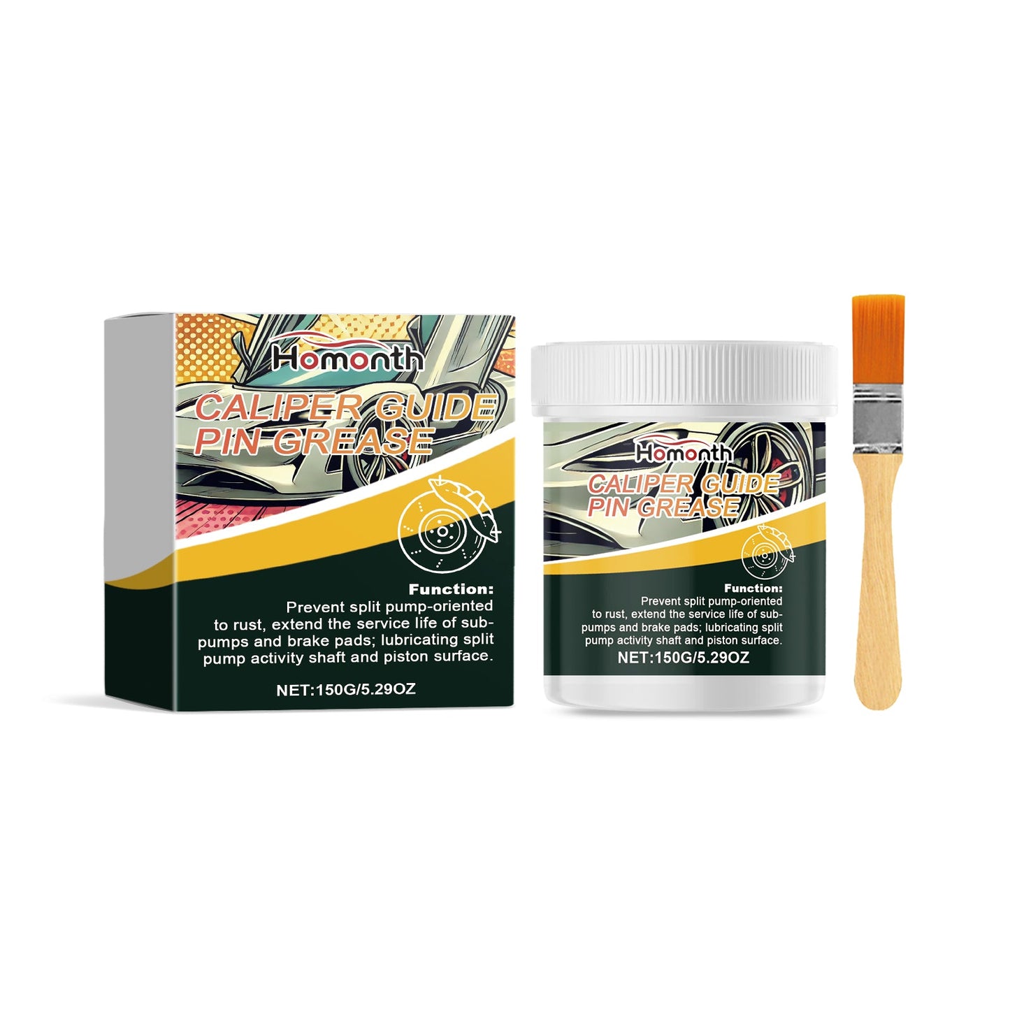 Automotive Brake Caliper Grease, Silicon-Based Lubricant Caliper Anti-Bite Maintenance Grease - Korvel