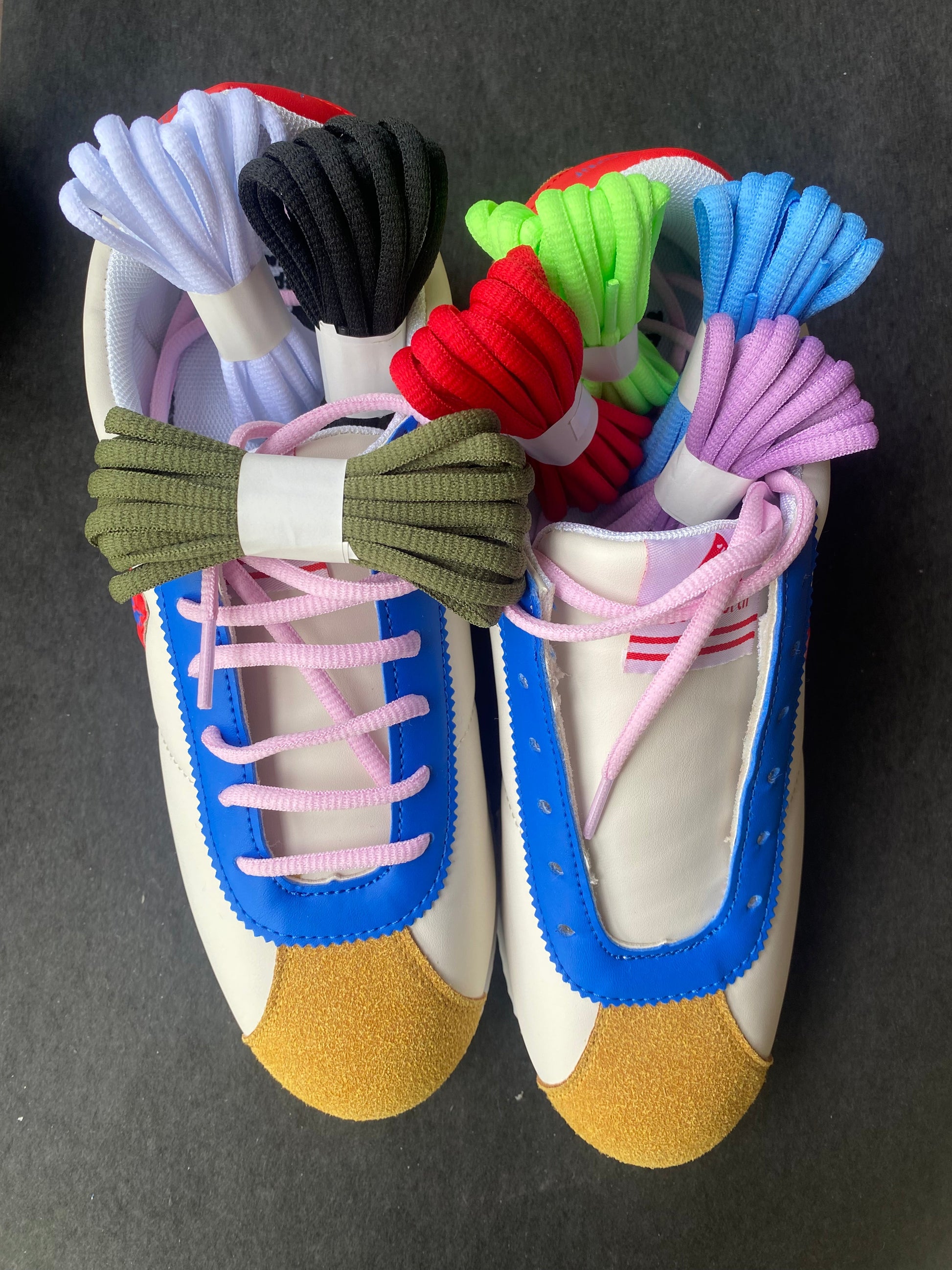 8 pairs of 8-color shoelaces - semi-circular - Korvel