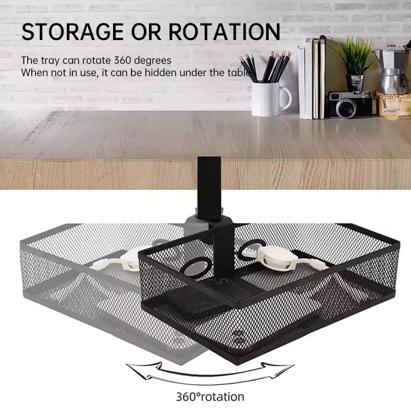 Premium Mesh Desk Organizer with Swivel Pencil Drawer