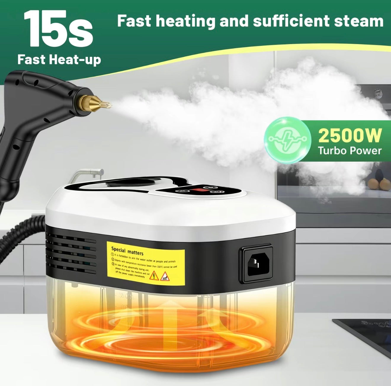 TurboSteam Nettoyeur Portable - Solution de Nettoyage à Vapeur Manuel