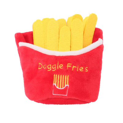 Pet Plush Toy Simulation Pizza Hamburger Steak Ice Cream French Fries Sound Dog Toy Pet Product - Korvel