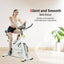 Vélo d'exercice intérieur premium avec coussin confortable - Jaune et blanc