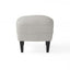 Modern light grey fabric club chair and Ottoman set, stylish cushioned armchair, paired with Ottoman style - Korvel