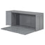 Queen Size Murphy Bed with Rotable Desk  Gray - Korvel