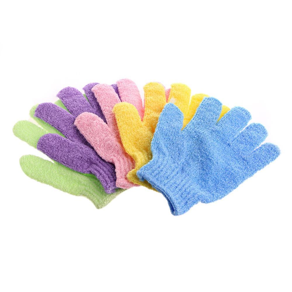 1Pc Shower Bath Glove Exfoliating Wash Skin Spa Massage Body Back Scrub Scrubber - Korvel