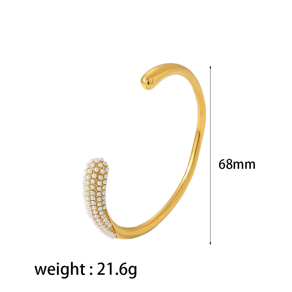 Colorful zirconium full diamond high-end fashion stainless steel casting bracelet bracelet bracelet accessories - Korvel